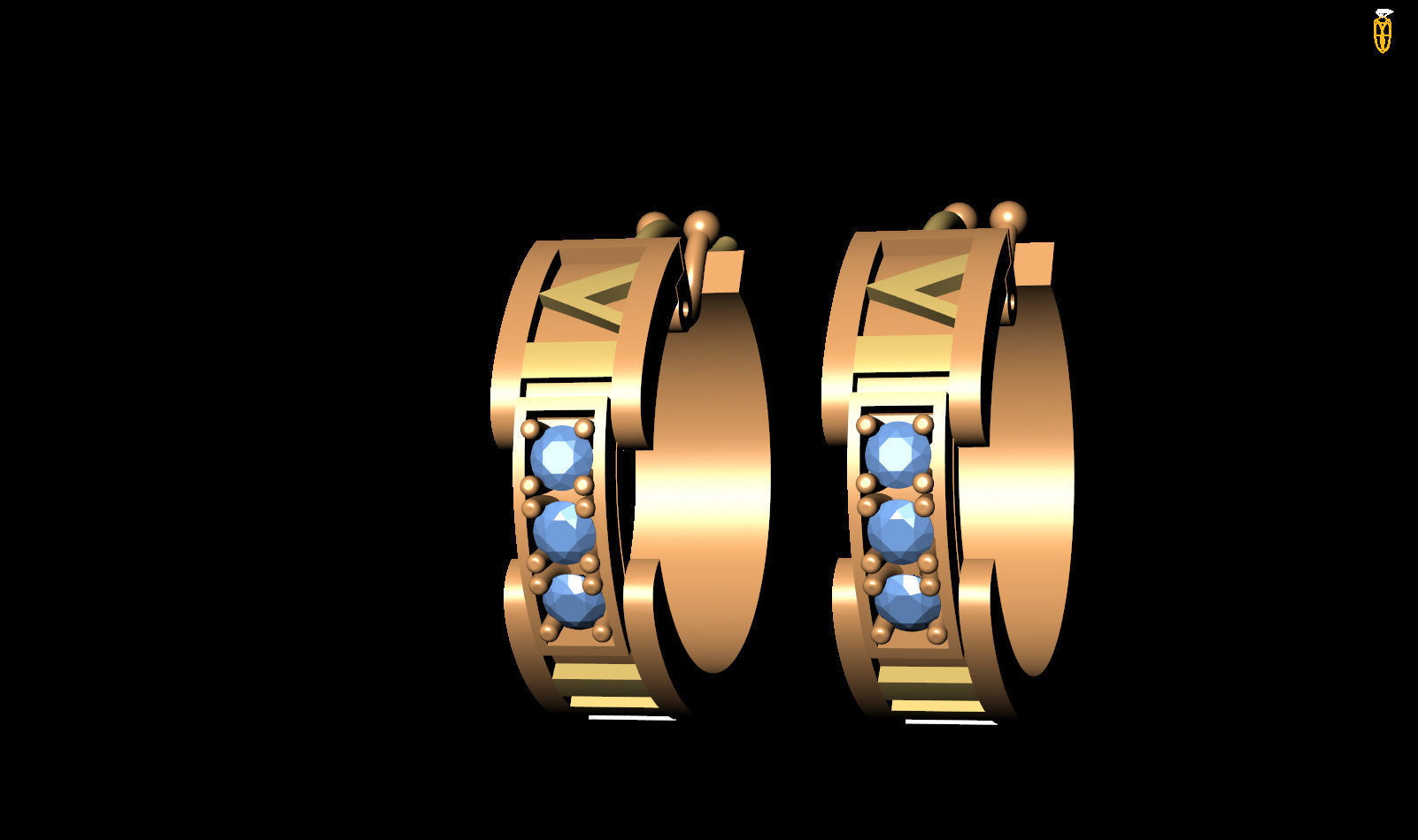 Hoop Earring  3D print model_13