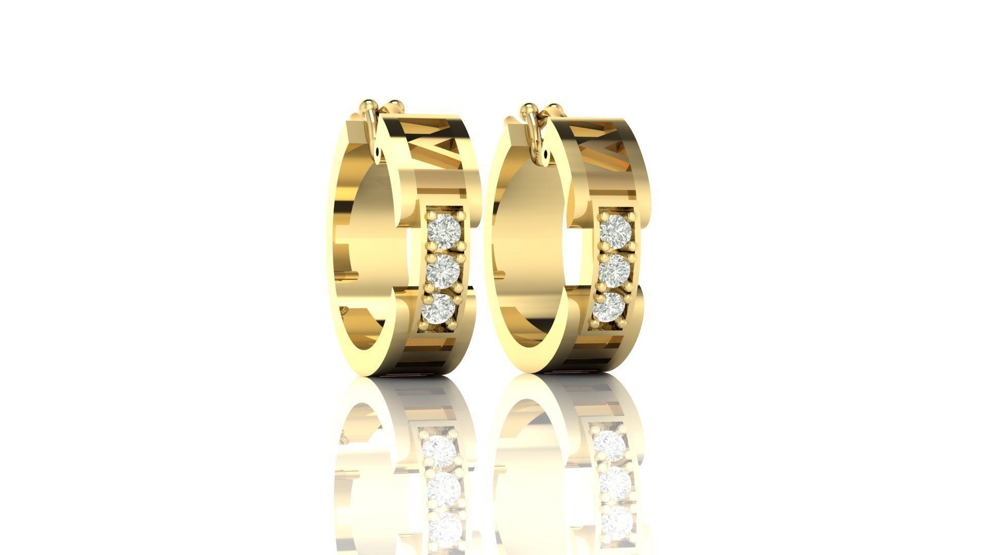 Hoop Earring  3D print model_10