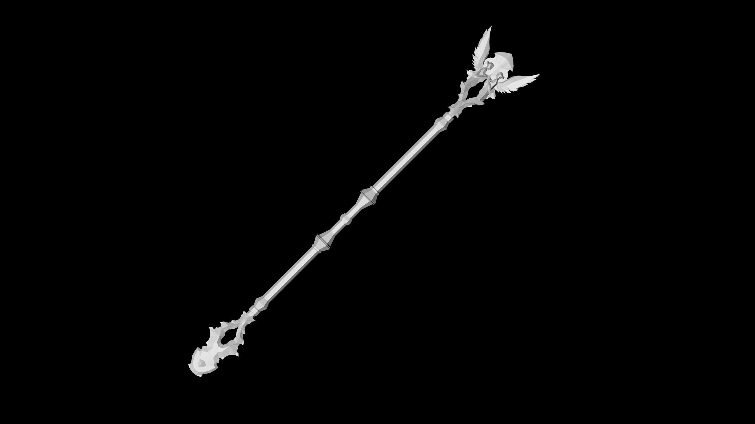 Regalia Scepter Low-poly 3D model_4