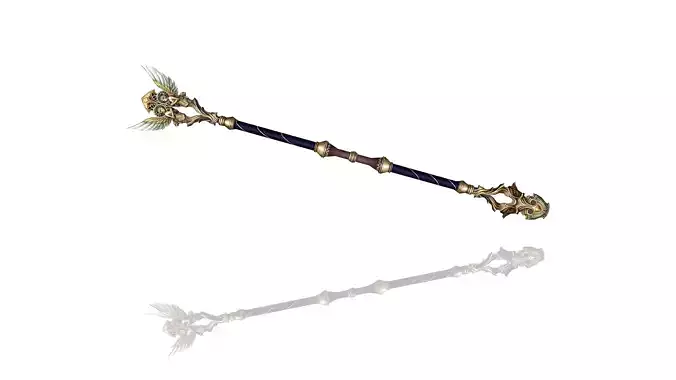 Regalia Scepter Low-poly 3D model