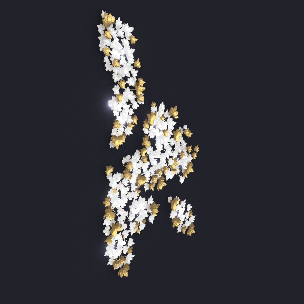 Art et floritude vine leaves sculpture 3D model_1