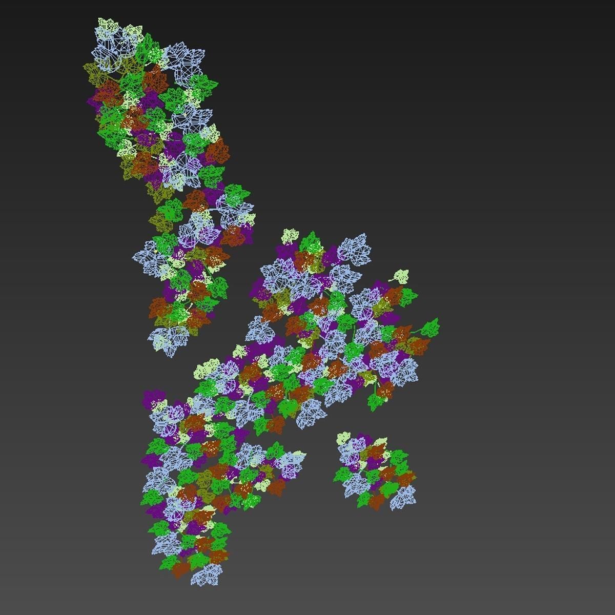 Art et floritude vine leaves sculpture 3D model_6