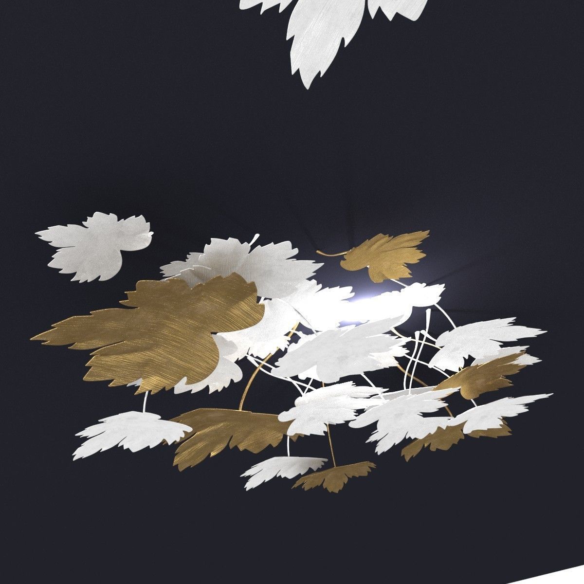 Art et floritude vine leaves sculpture 3D model_5