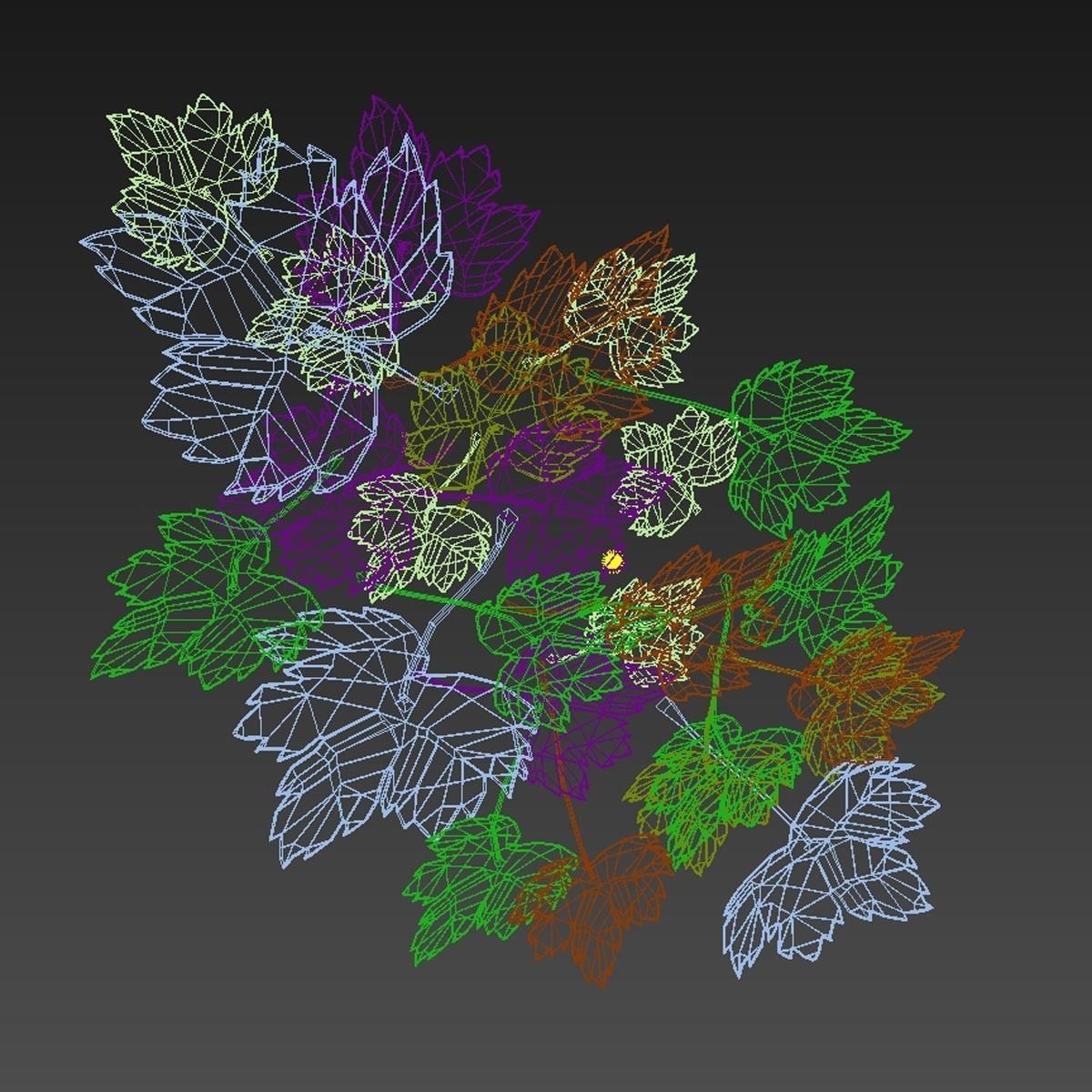 Art et floritude vine leaves sculpture 3D model_7