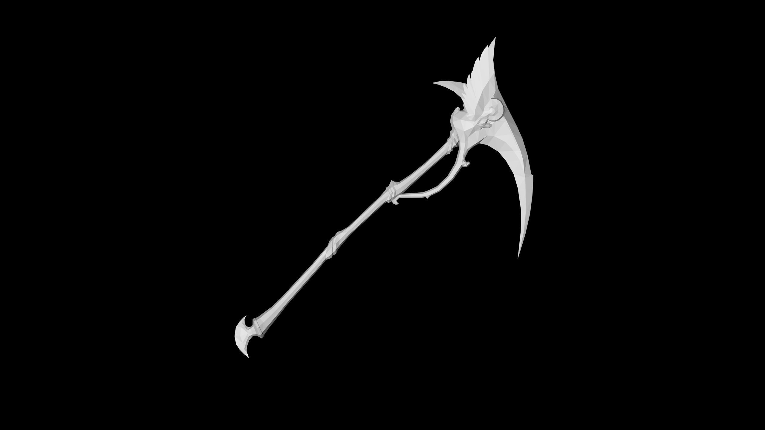 Regalia Scythe Low-poly 3D model_4