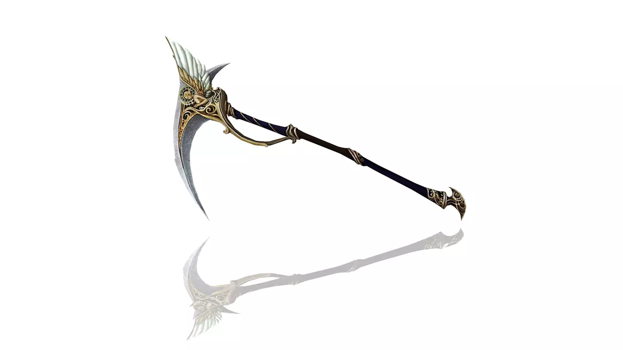 Regalia Scythe Low-poly 3D model_0