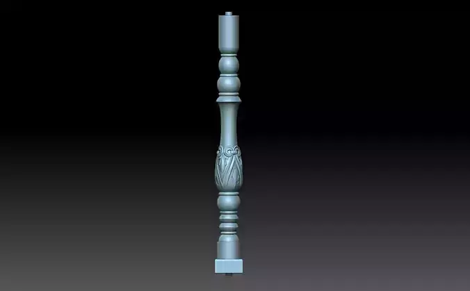Balusters wooden pole 3D print model