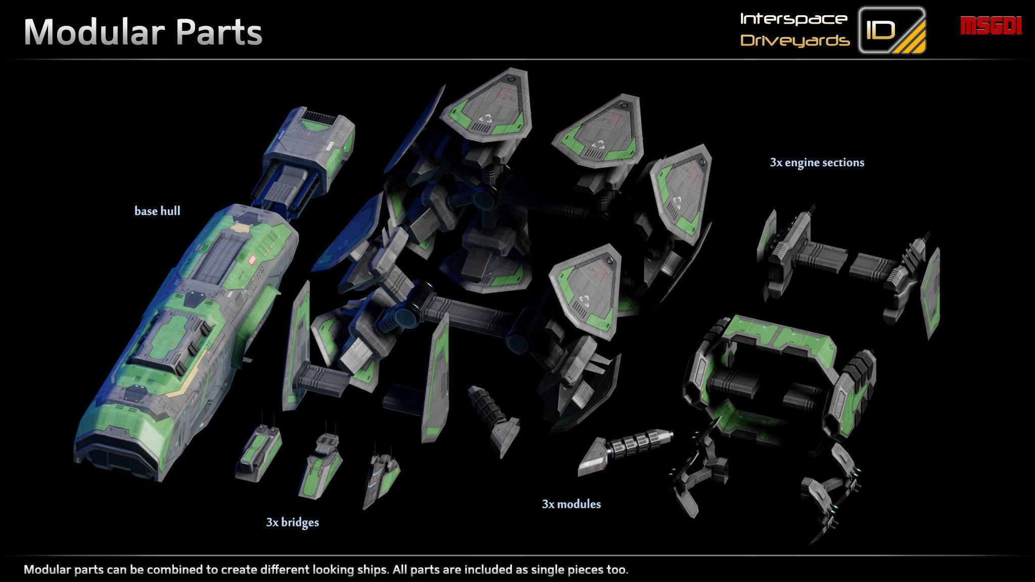 Perseus Class Battlecruiser Low-poly 3D model_1