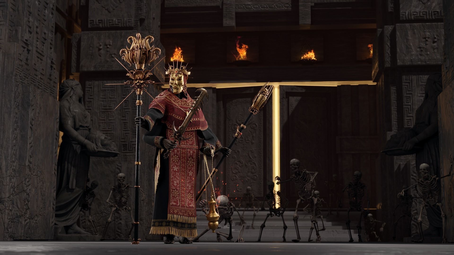 Undead Priest Necromancer Low-poly 3D model_2