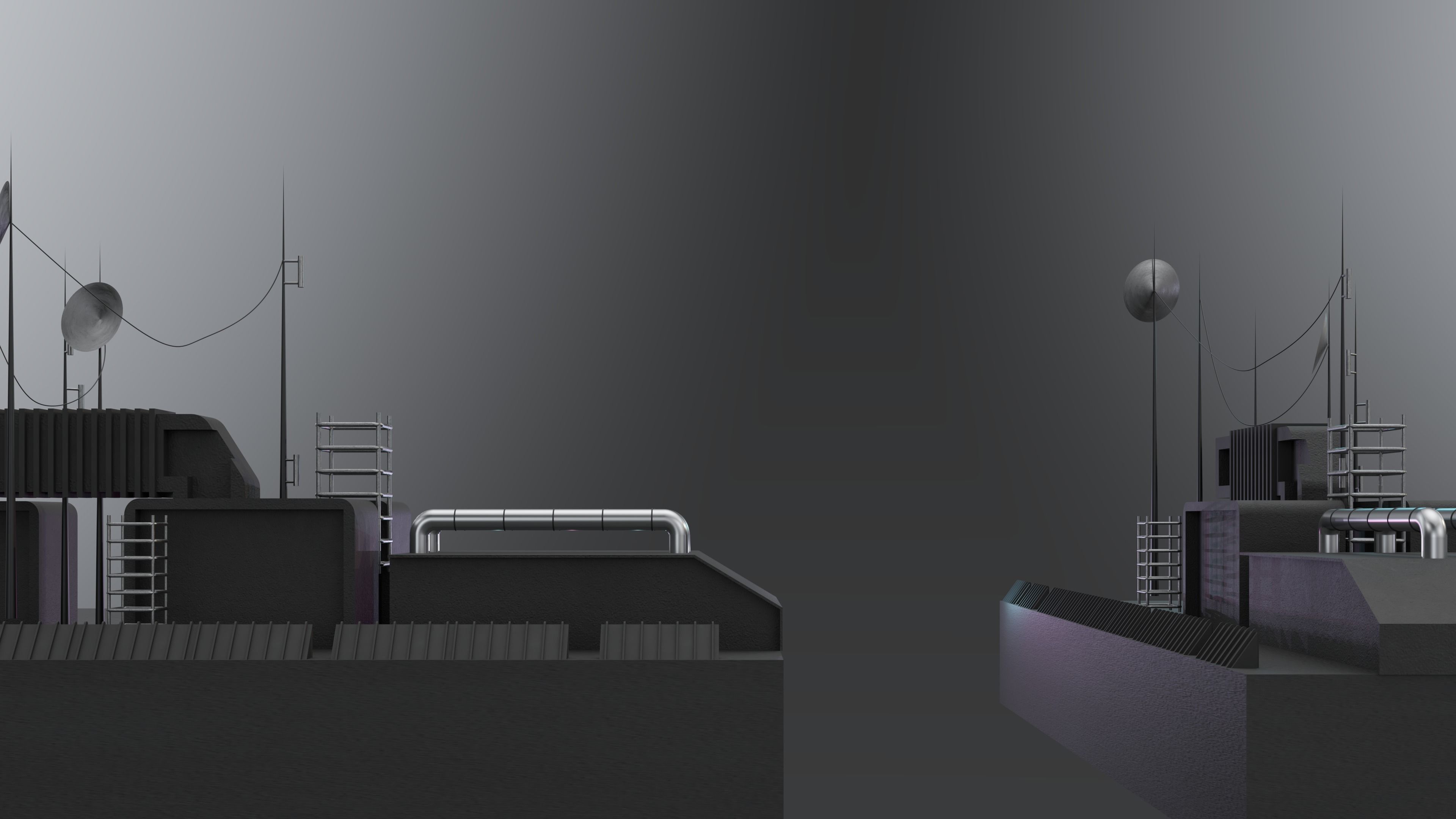 Cyberpunk City 3D model_3