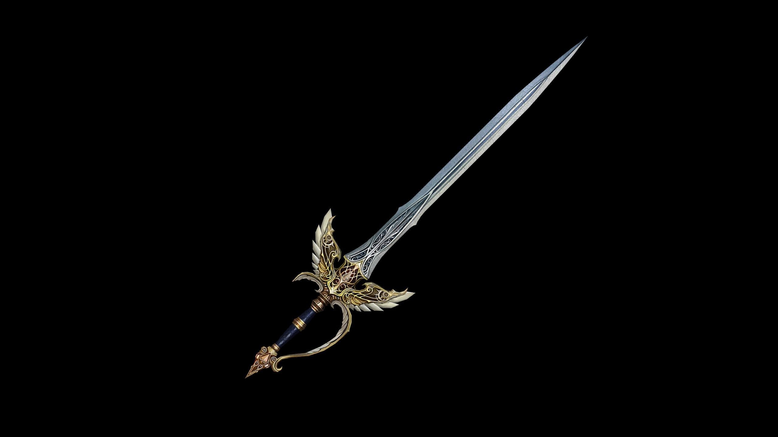 Regalia Sword Low-poly 3D model_1
