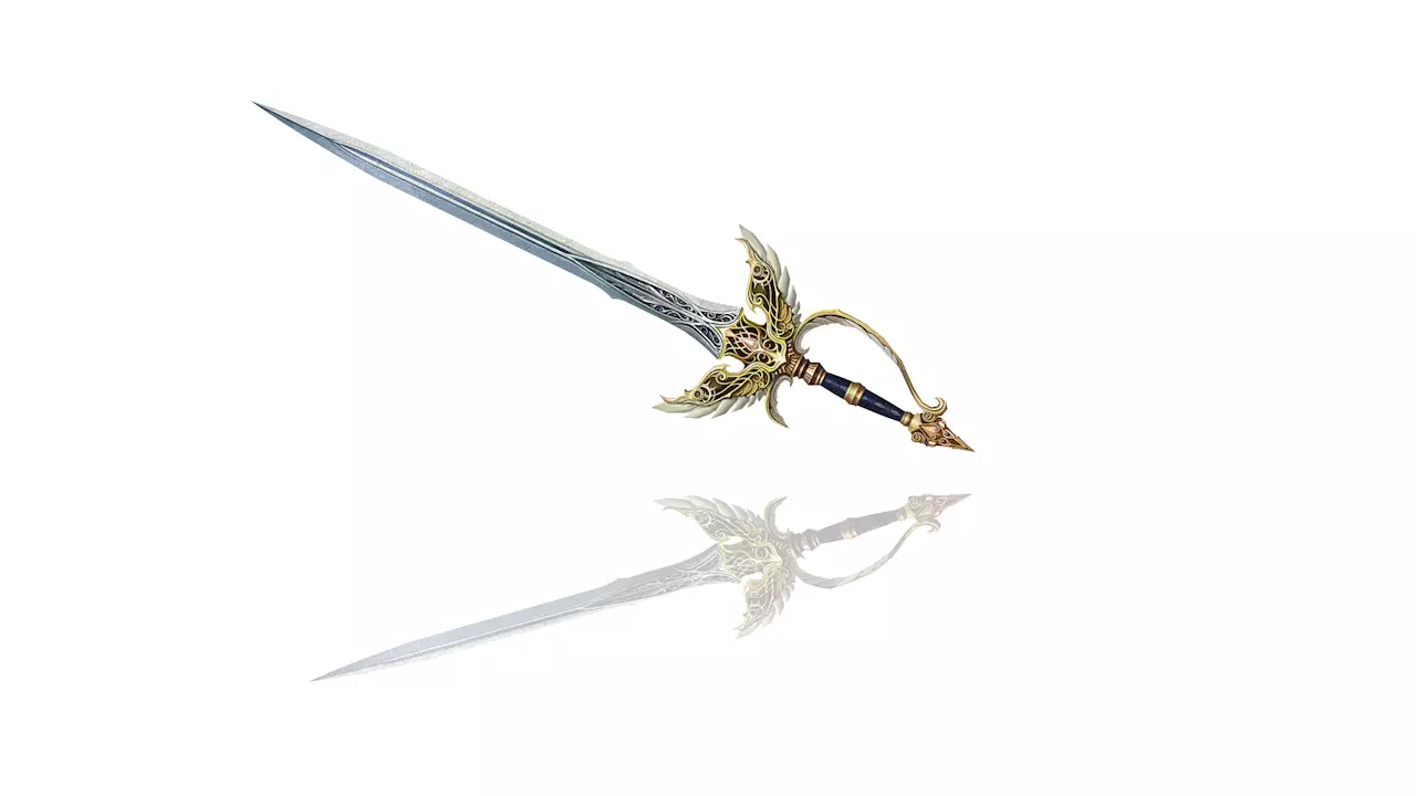 Regalia Sword Low-poly 3D model_0