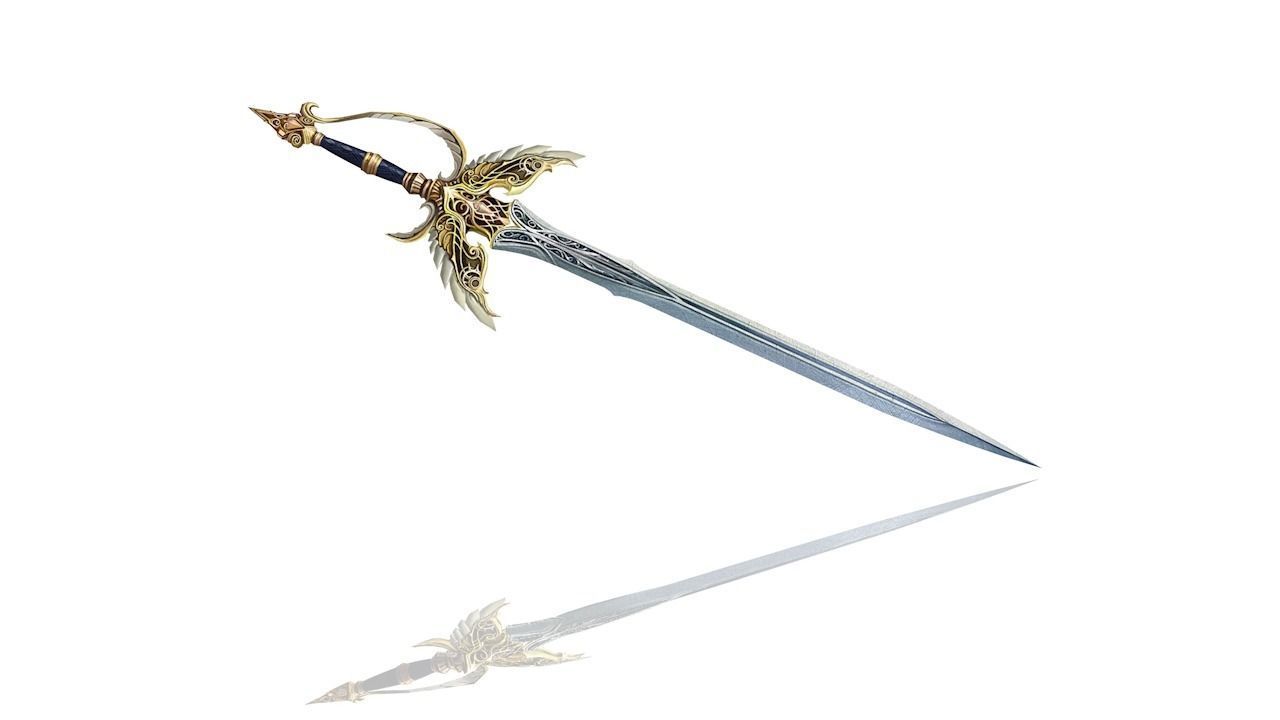 Regalia Sword Low-poly 3D model_3