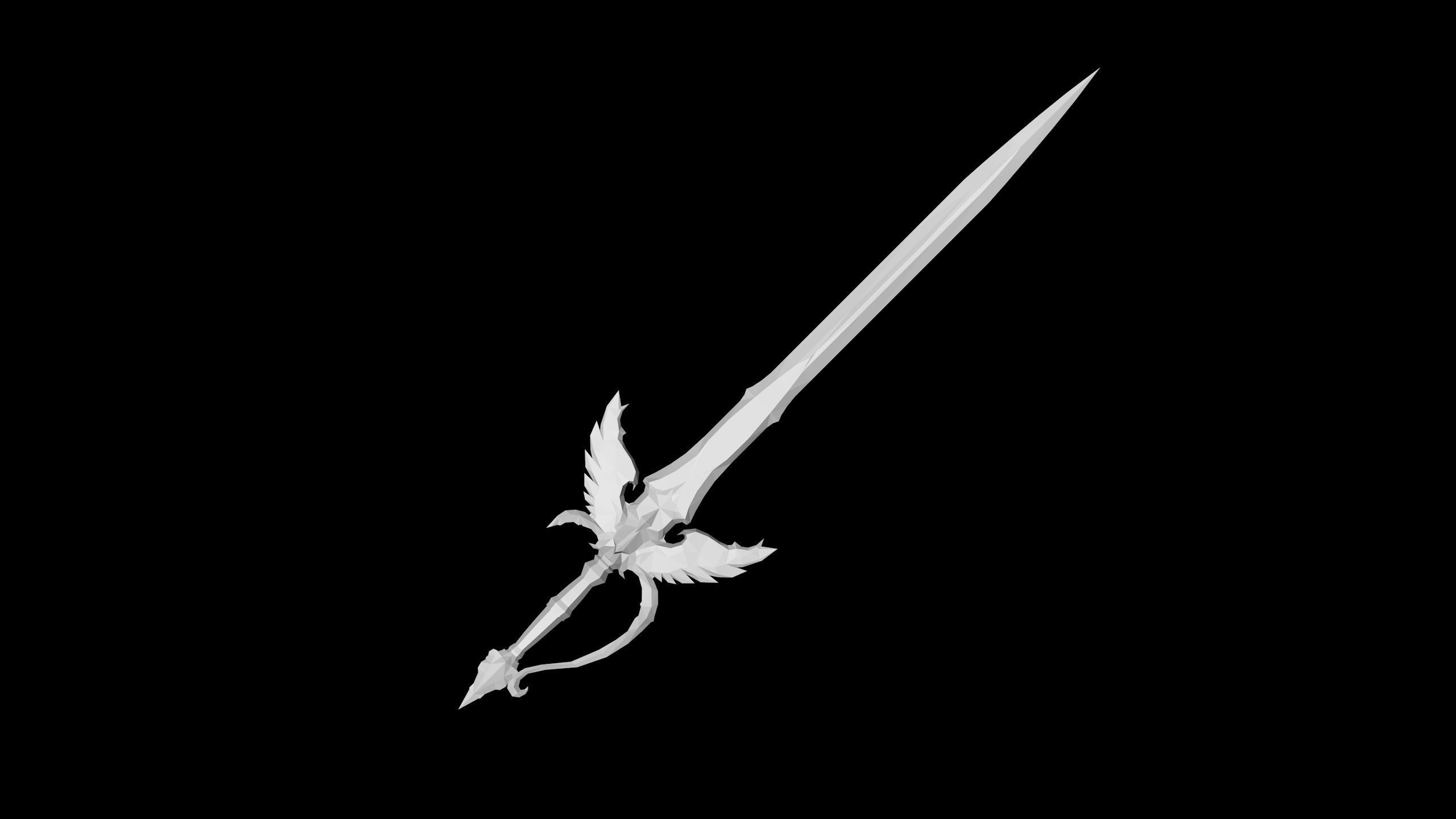 Regalia Sword Low-poly 3D model_4