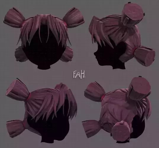 3D Hair style for girl V103