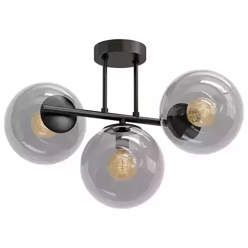 lovisa-3051-303-b0053034 three light ceiling fixture with three glass globes