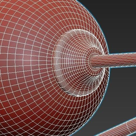 Vitaluce-V4724-18PL six light ceiling fixture with glass globes 3D model_4