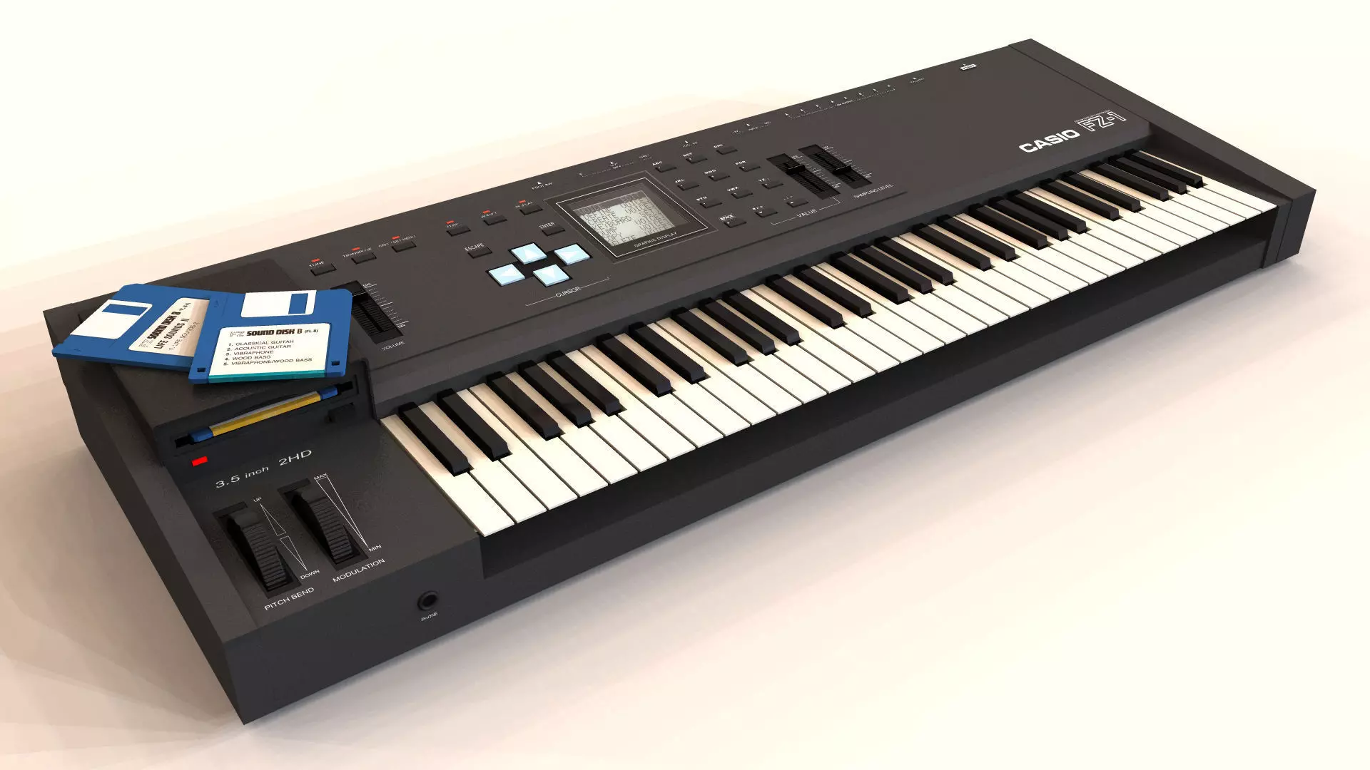 The Casio FZ-1 Digital sampler Bryce 7 Model 3D model