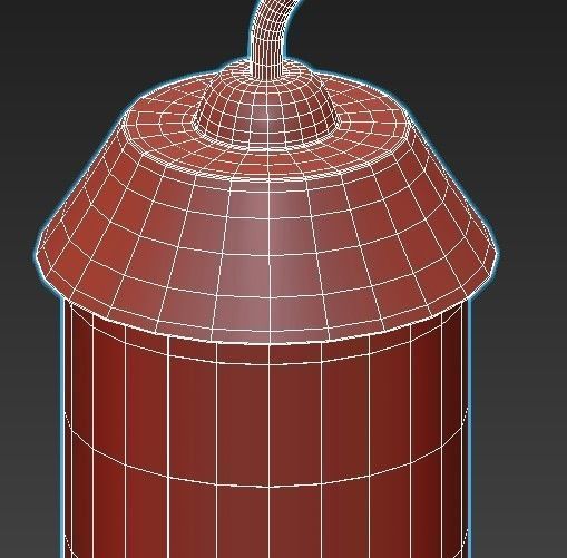 hiper-vimi-h192-3 three light brass ceiling fixture with glas... 3D model_4