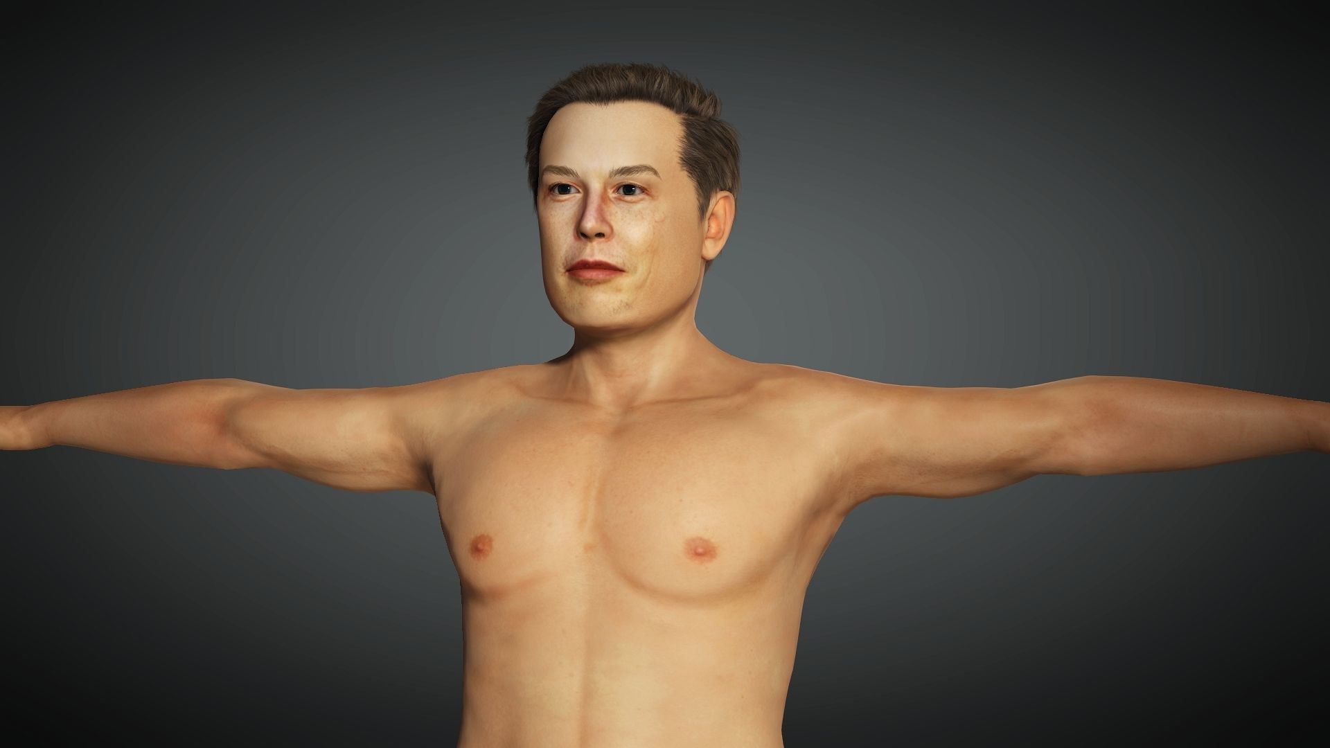 Elon Musk rigged 3D model_2