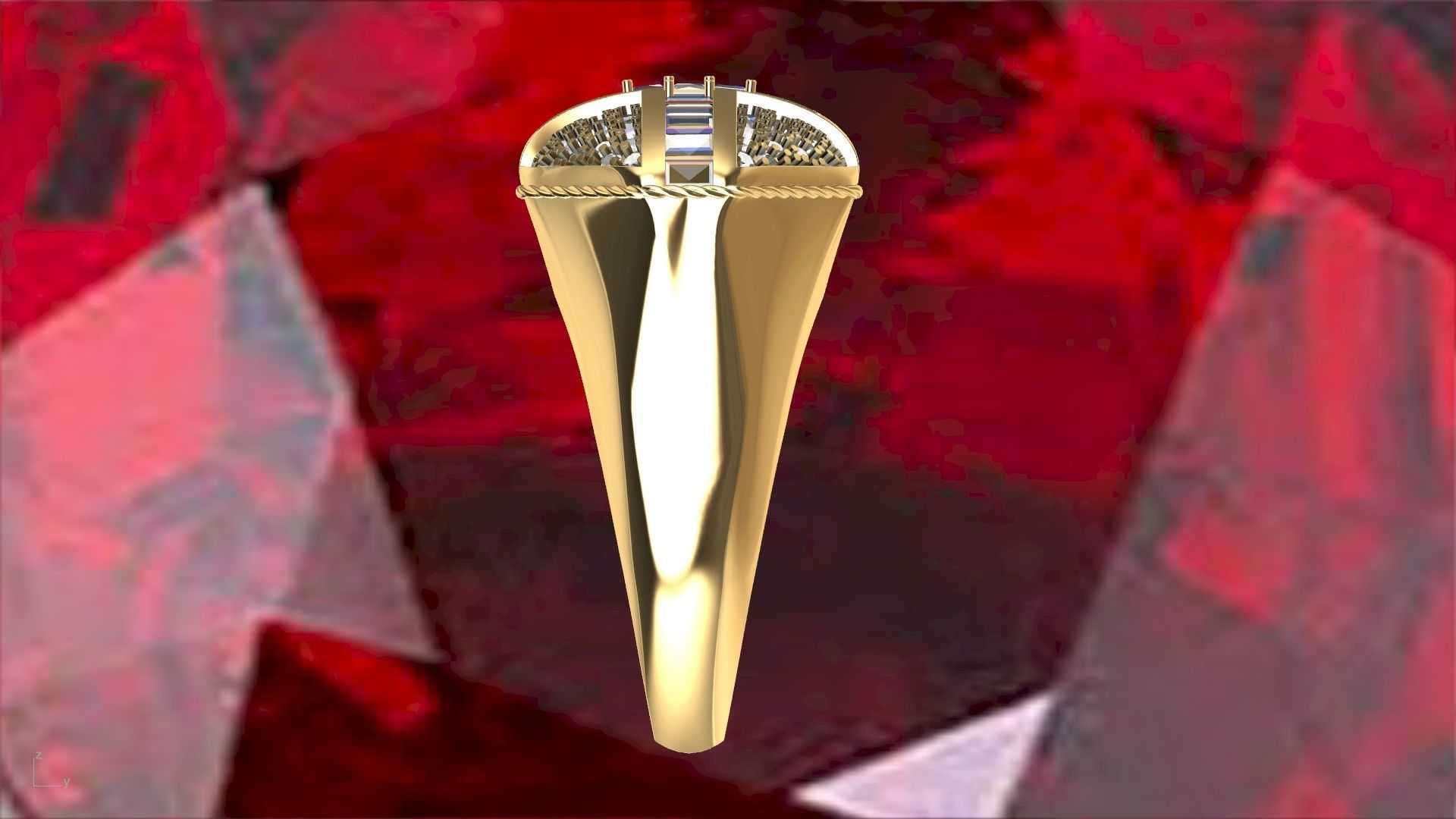 roayl crown ring stl verified  3D print model_2