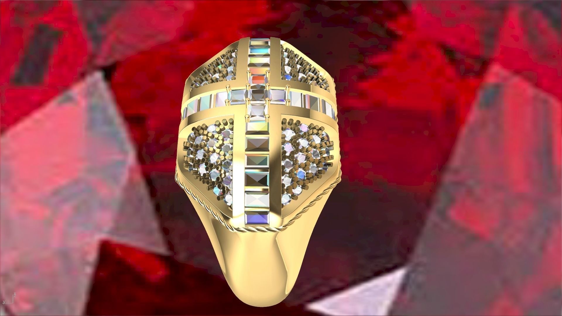 roayl crown ring stl verified  3D print model_19