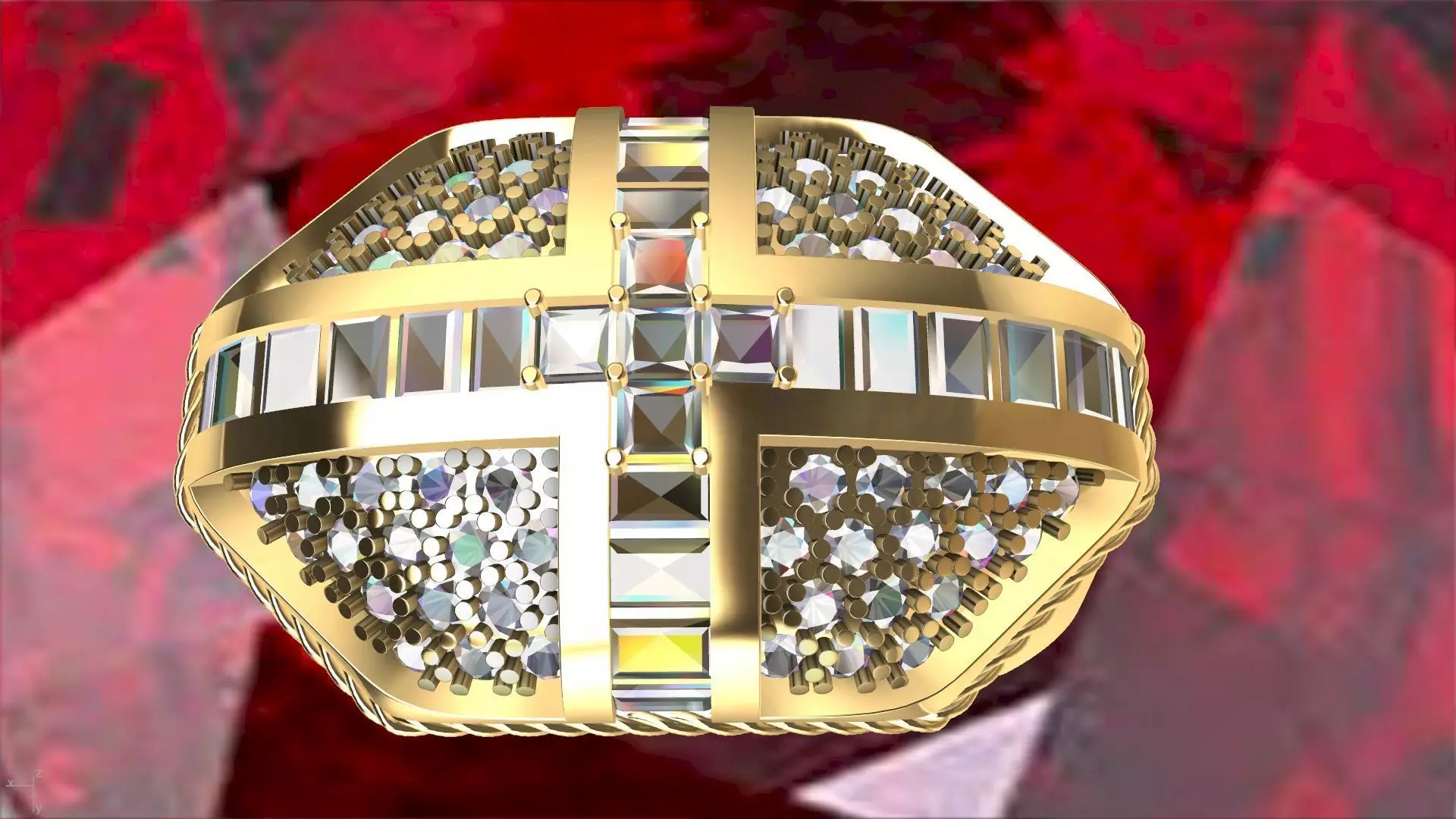 roayl crown ring stl verified  3D print model_0