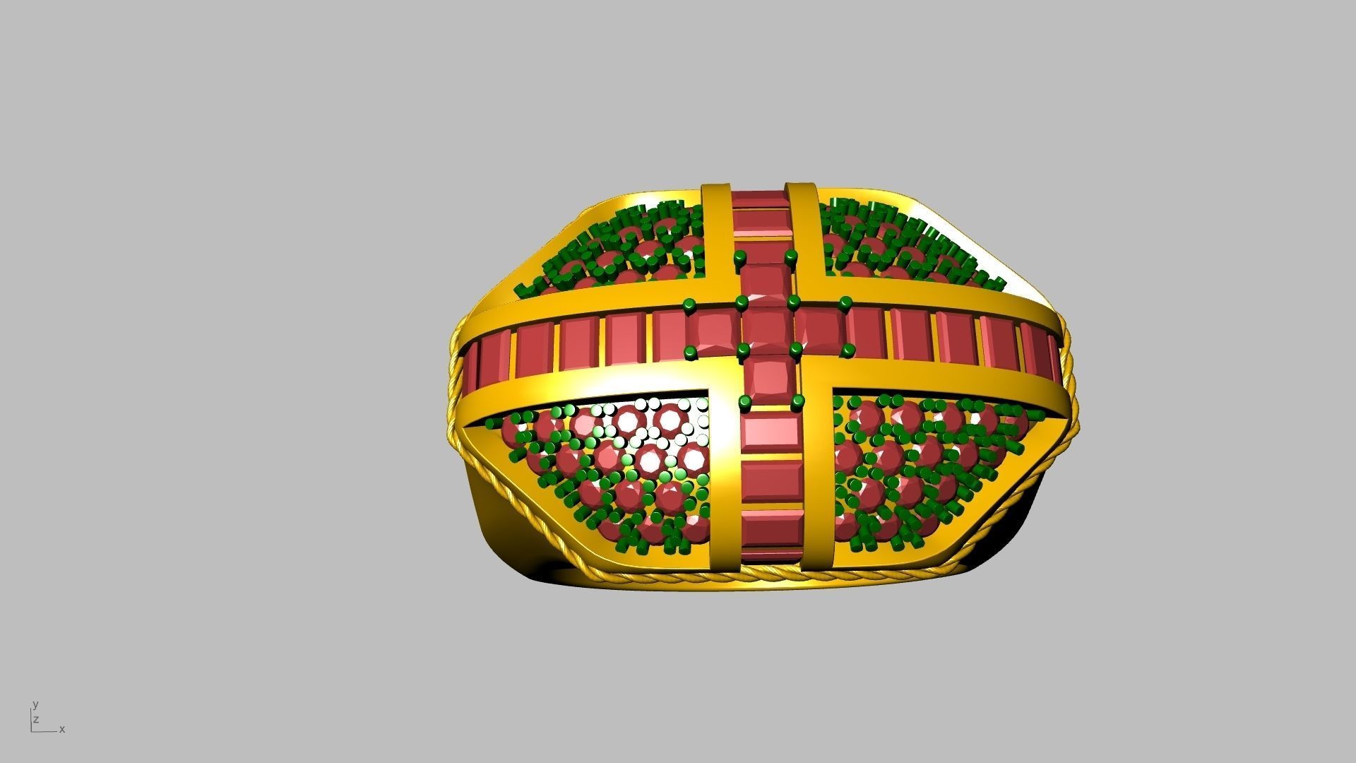 roayl crown ring stl verified  3D print model_6