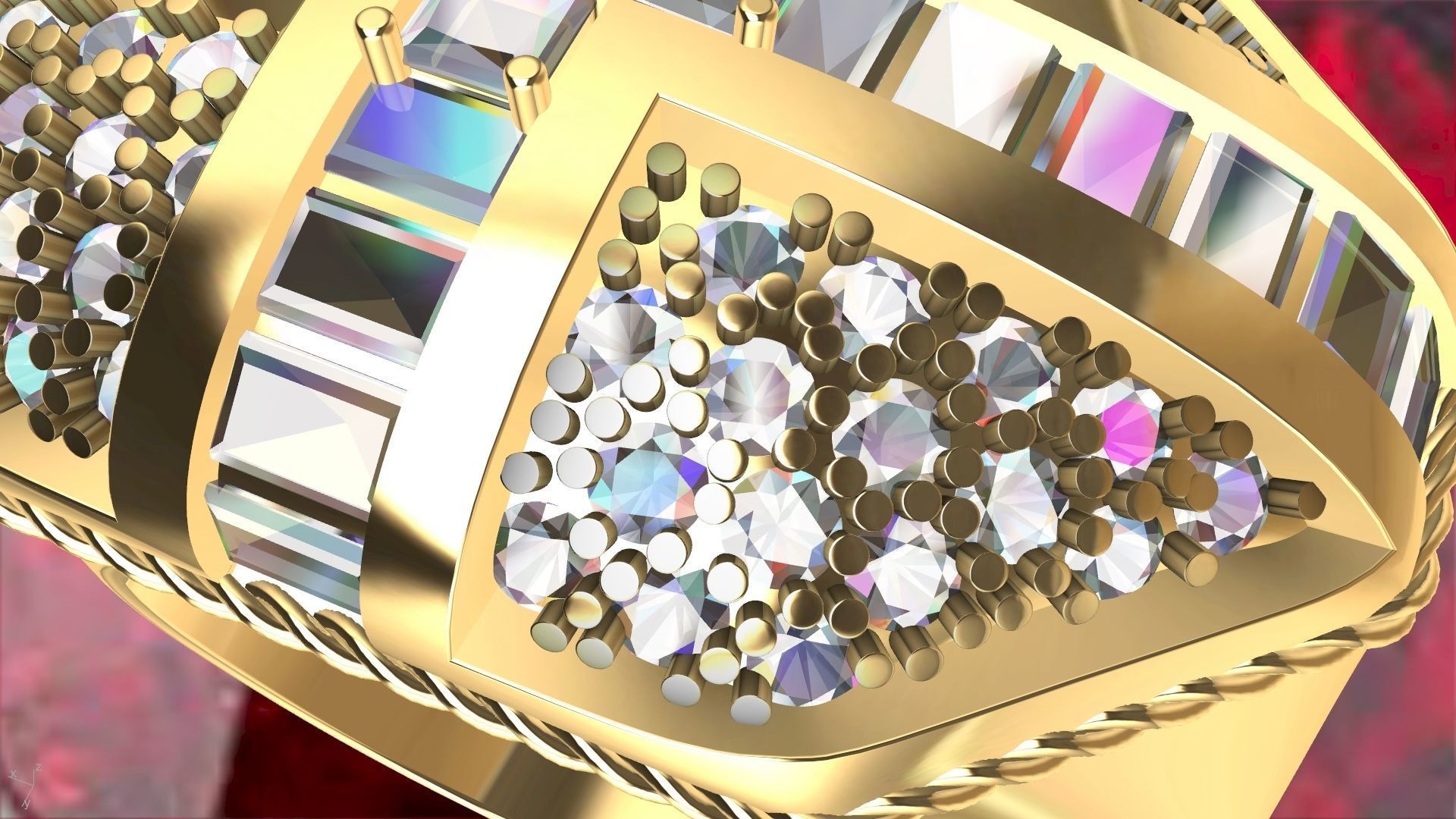 roayl crown ring stl verified  3D print model_20