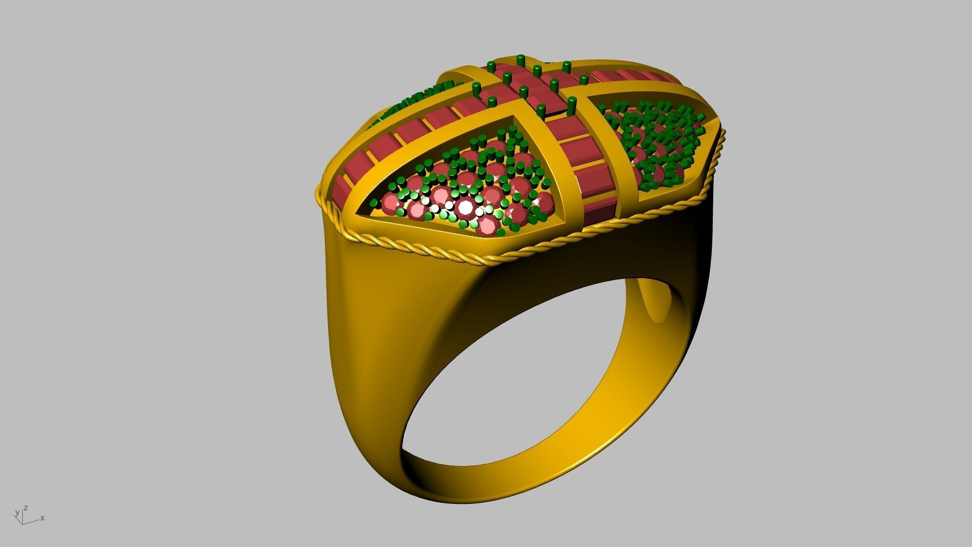 roayl crown ring stl verified  3D print model_7