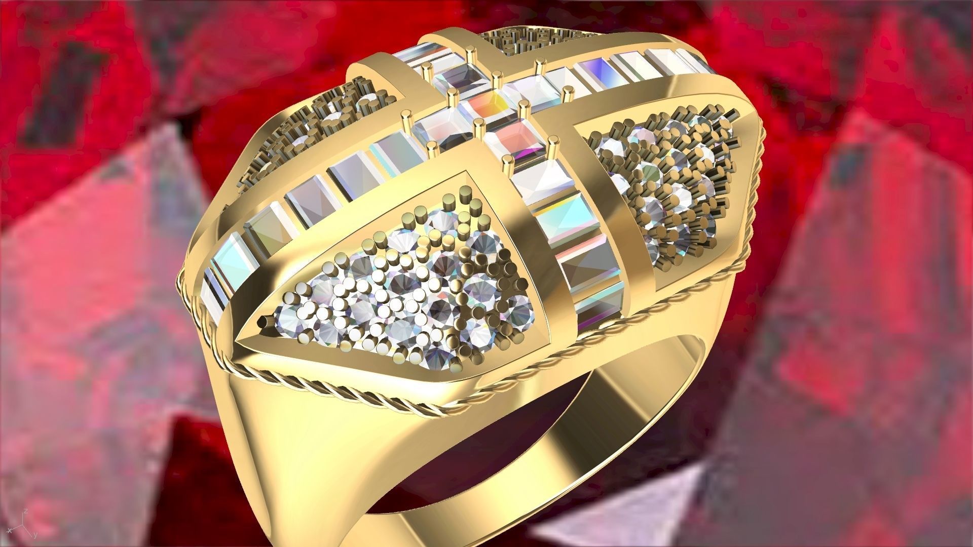 roayl crown ring stl verified  3D print model_25