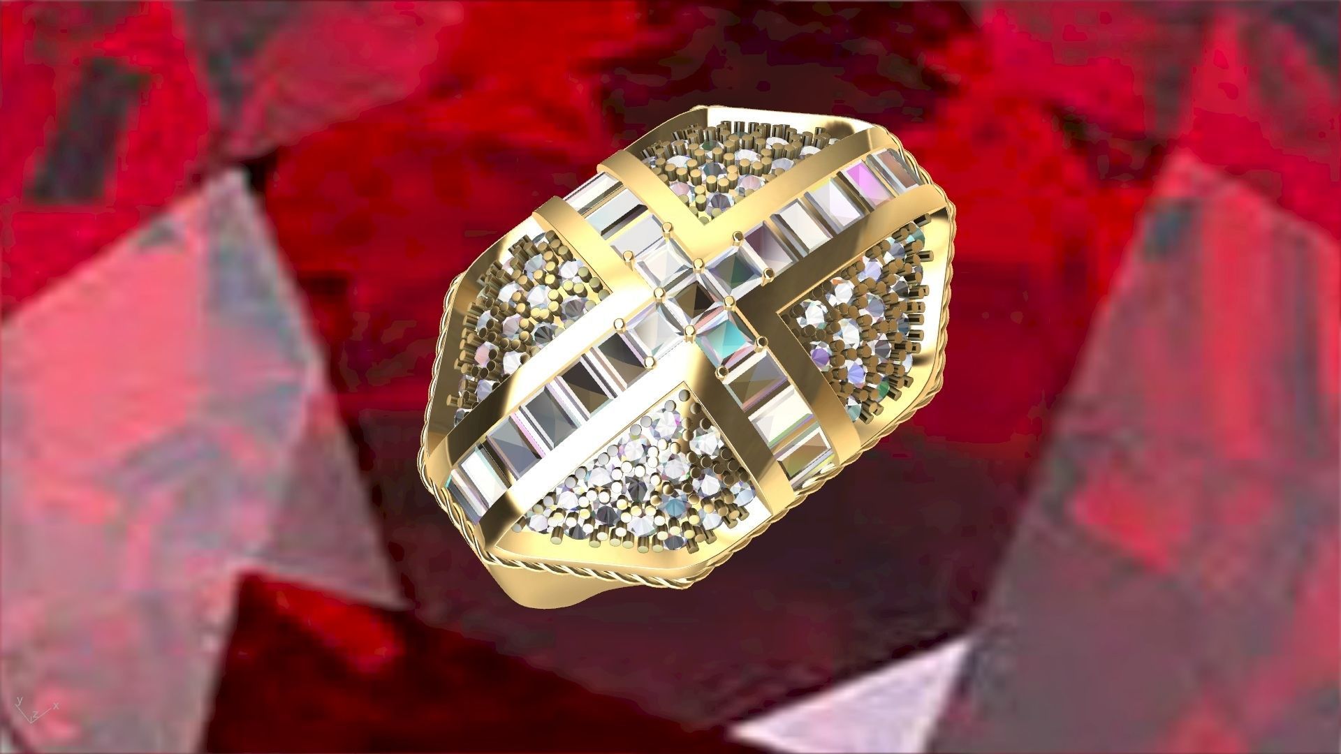 roayl crown ring stl verified  3D print model_1