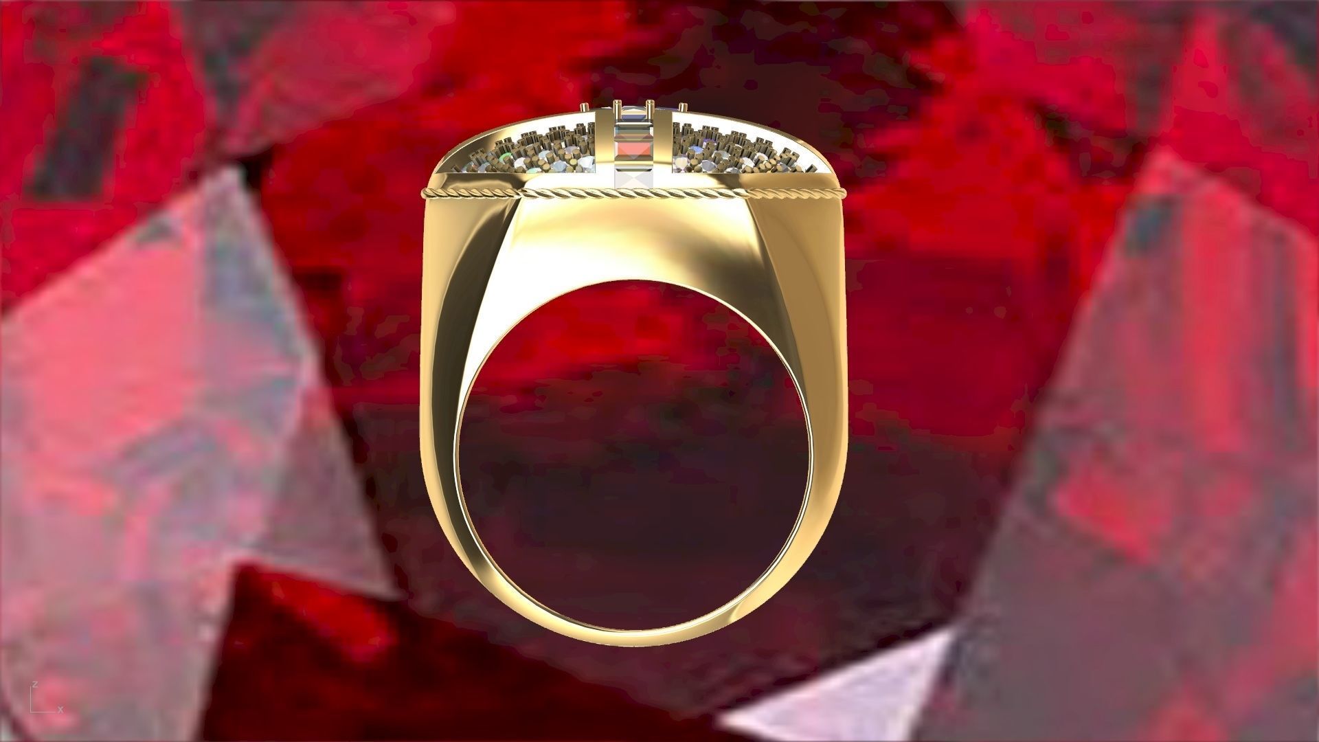 roayl crown ring stl verified  3D print model_16