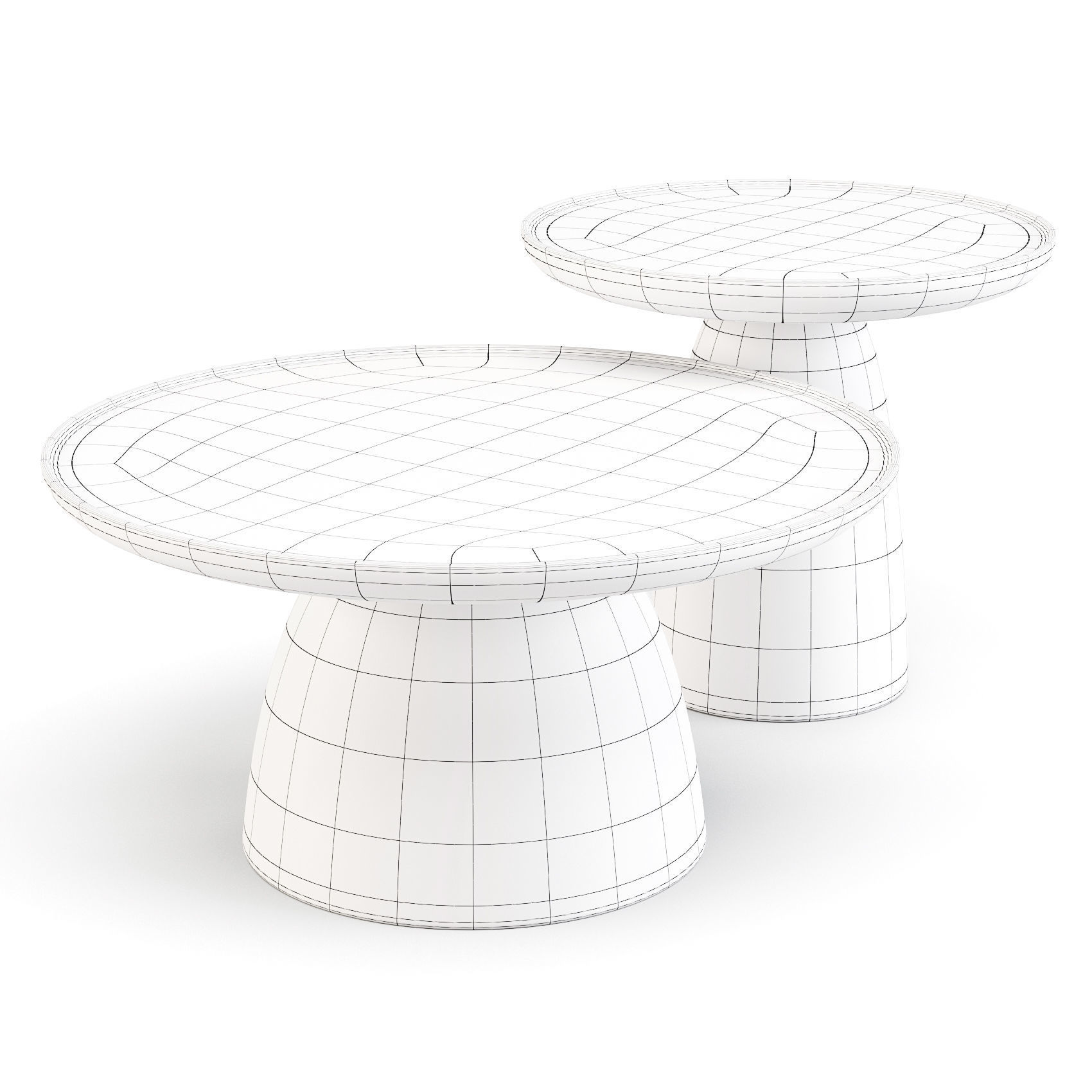 Javorina Hrib - Coffee and Side Table 3D model_2