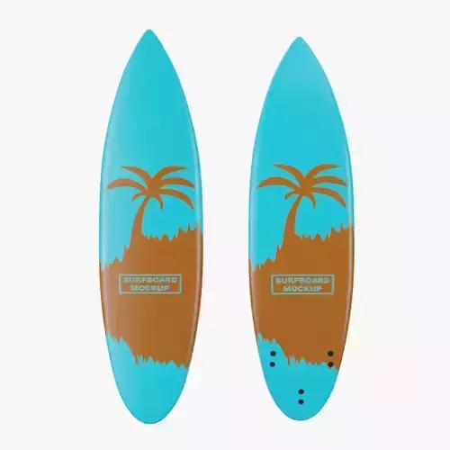 Surfboard 2 with palm tree