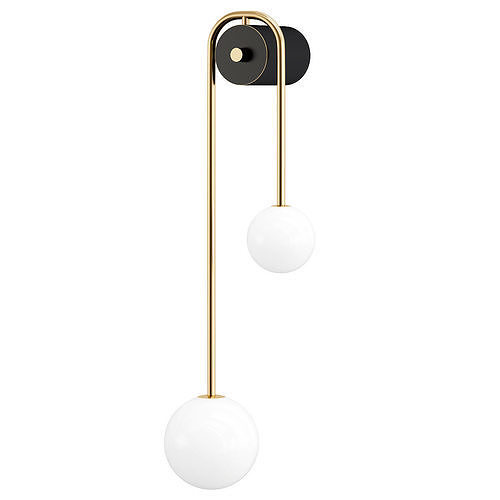 adige-sl1202-201-02 wall light with two balls hanging from it 3D model