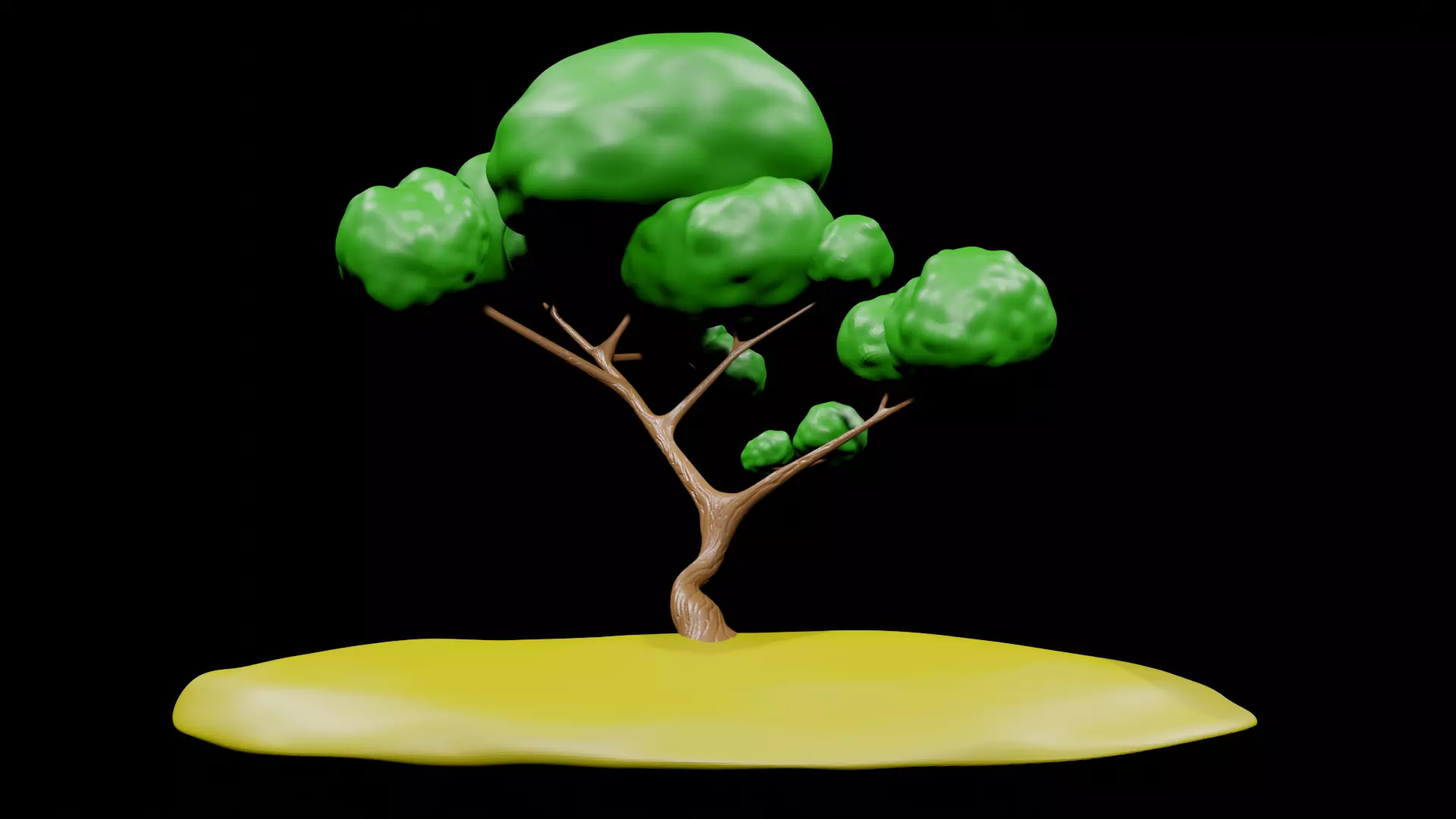 Low Poly Sculpt Tree Free 3D model Free for you Free low-poly 3D model_0