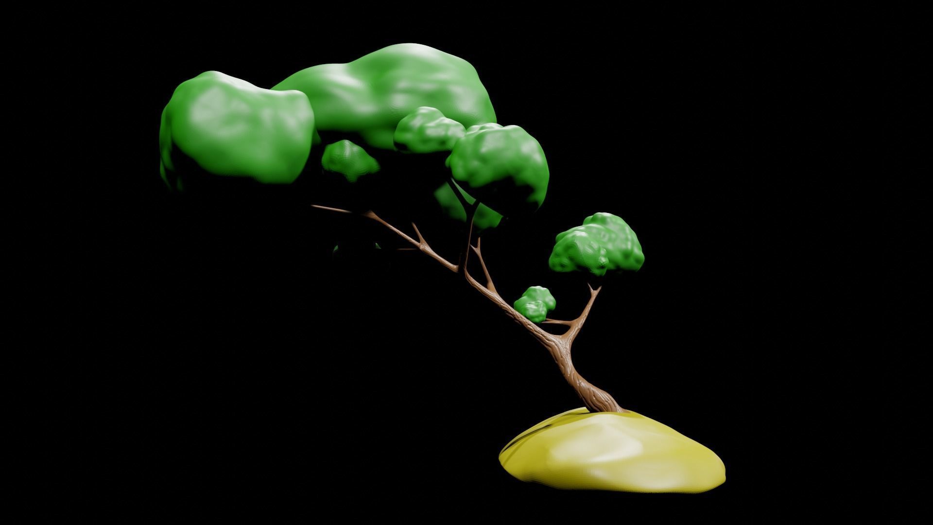 Low Poly Sculpt Tree Free 3D model Free for you Free low-poly 3D model_2