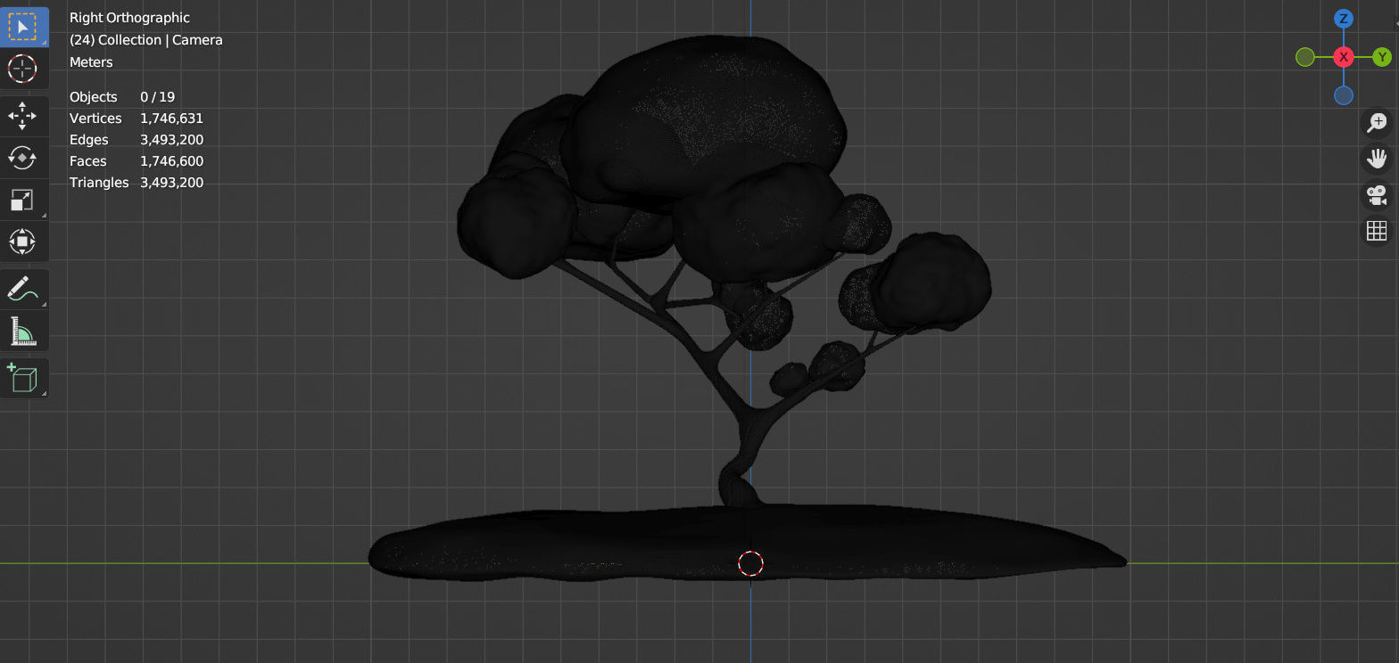 Low Poly Sculpt Tree Free 3D model Free for you Free low-poly 3D model_9