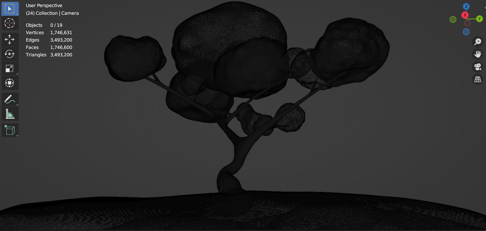 Low Poly Sculpt Tree Free 3D model Free for you Free low-poly 3D model_8