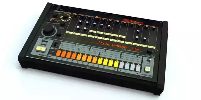 Roland-TR-808-Rhythm-Composer Bryce 7 model 3D model
