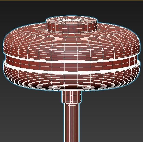 clas-fl floor lamp with brass base and glass shade 3D model_5