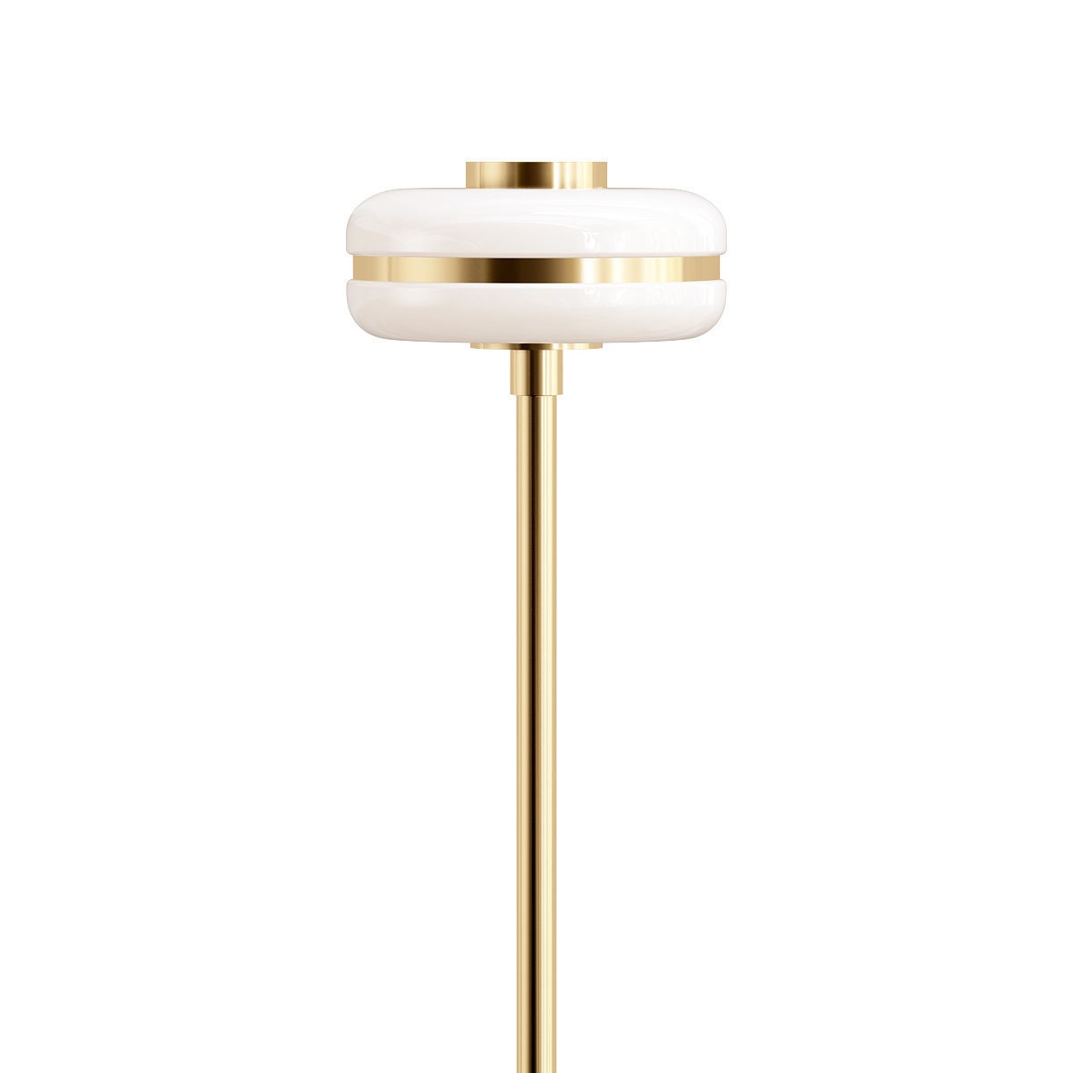 clas-fl floor lamp with brass base and glass shade 3D model_1