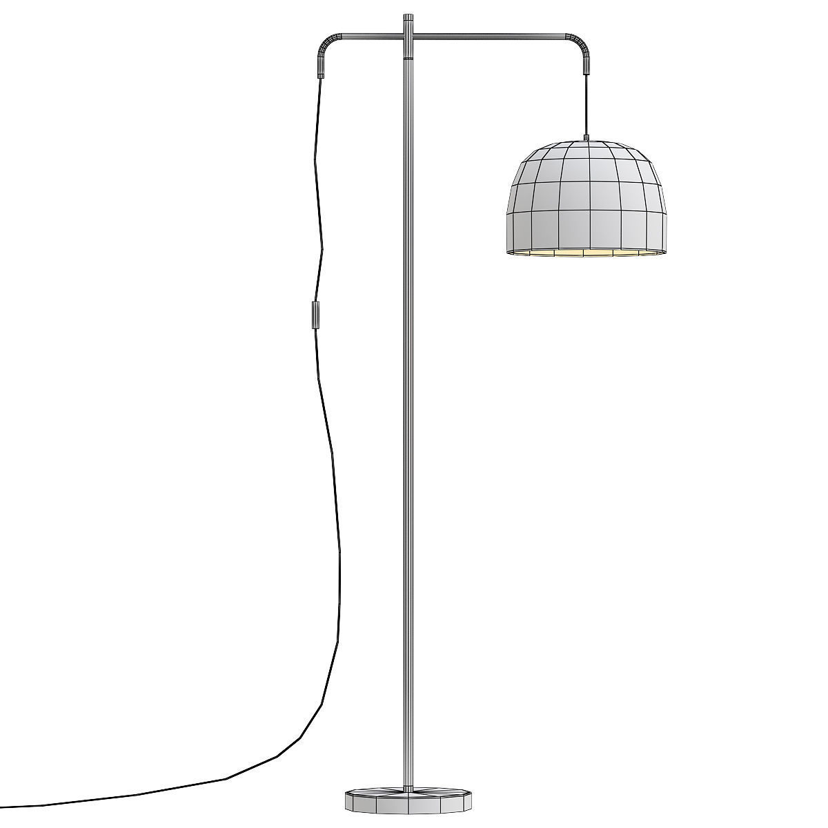 domee floor lamp with shade and base 3D model_1