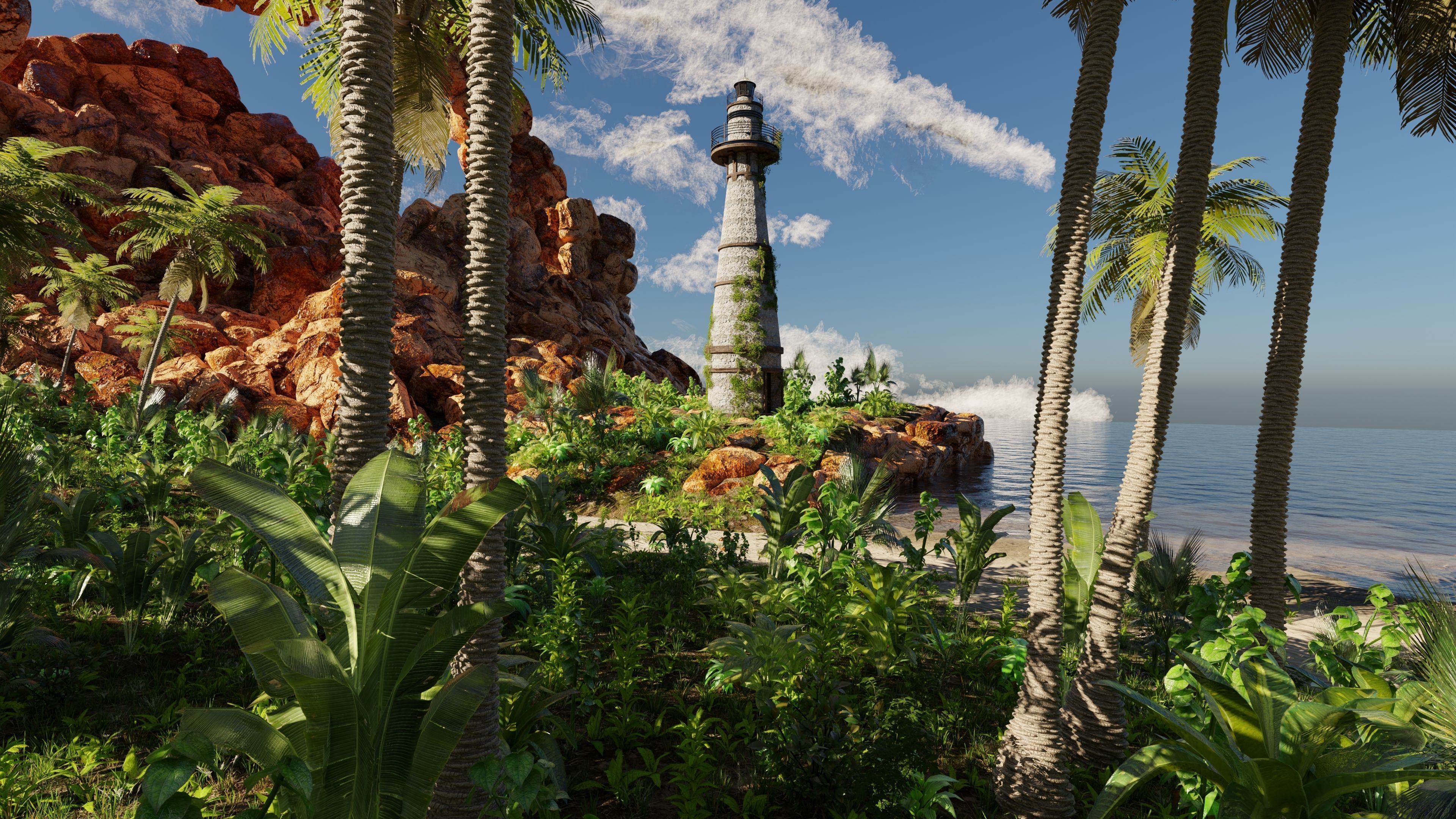 Beach Scene 3D model_8