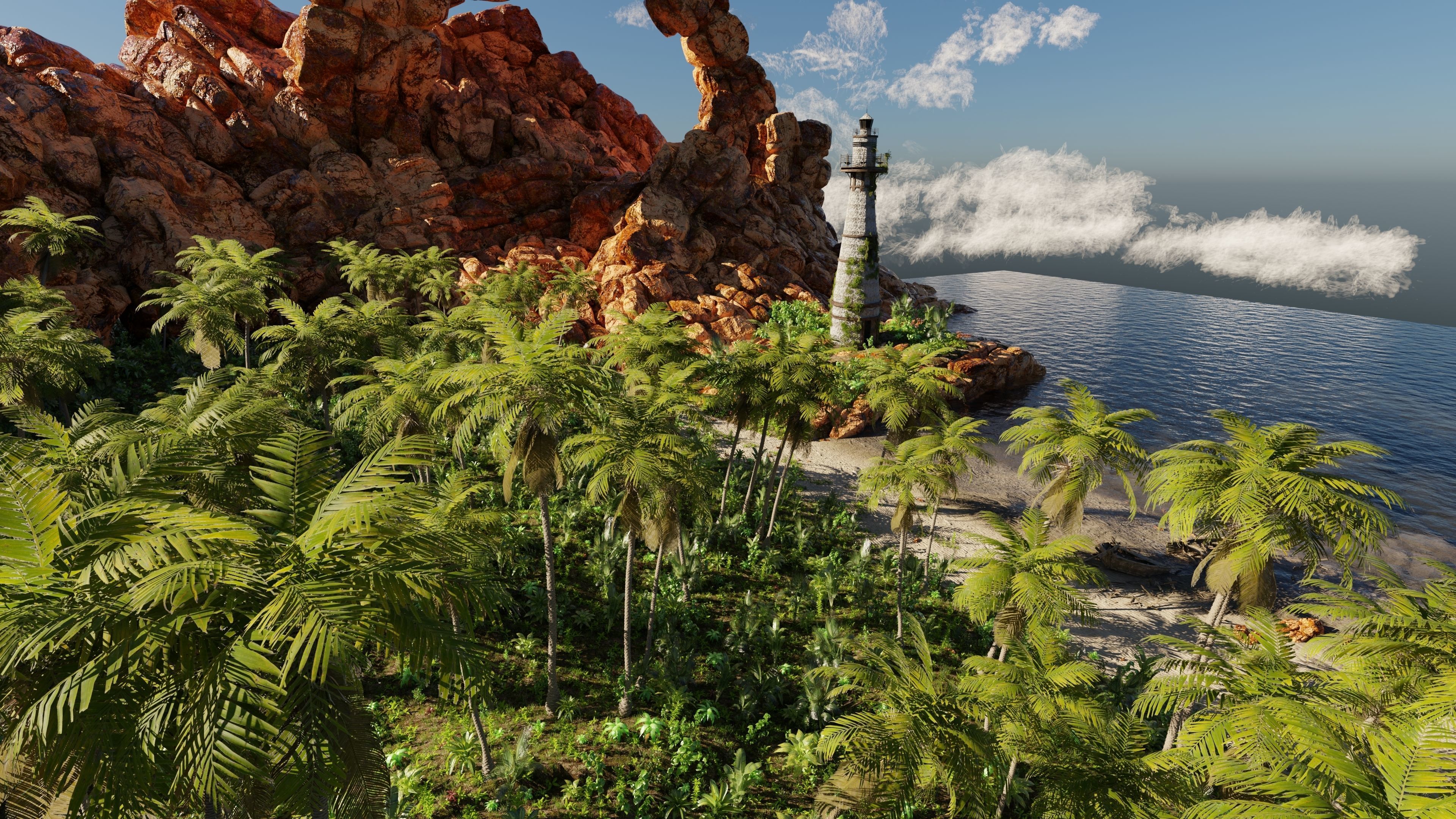 Beach Scene 3D model_9