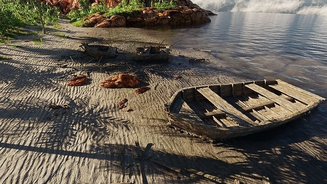Beach Scene 3D model 4