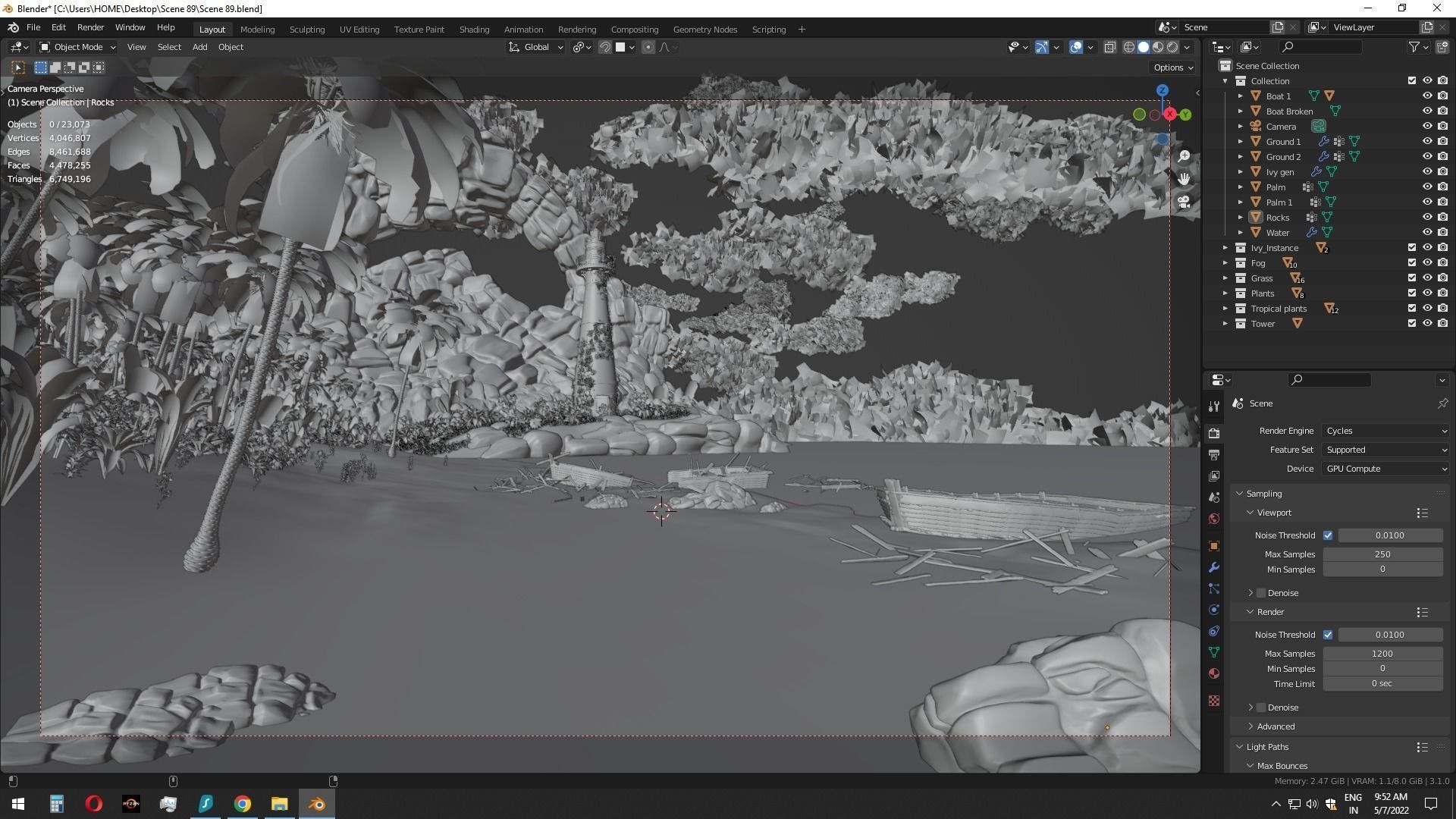 Beach Scene 3D model_13