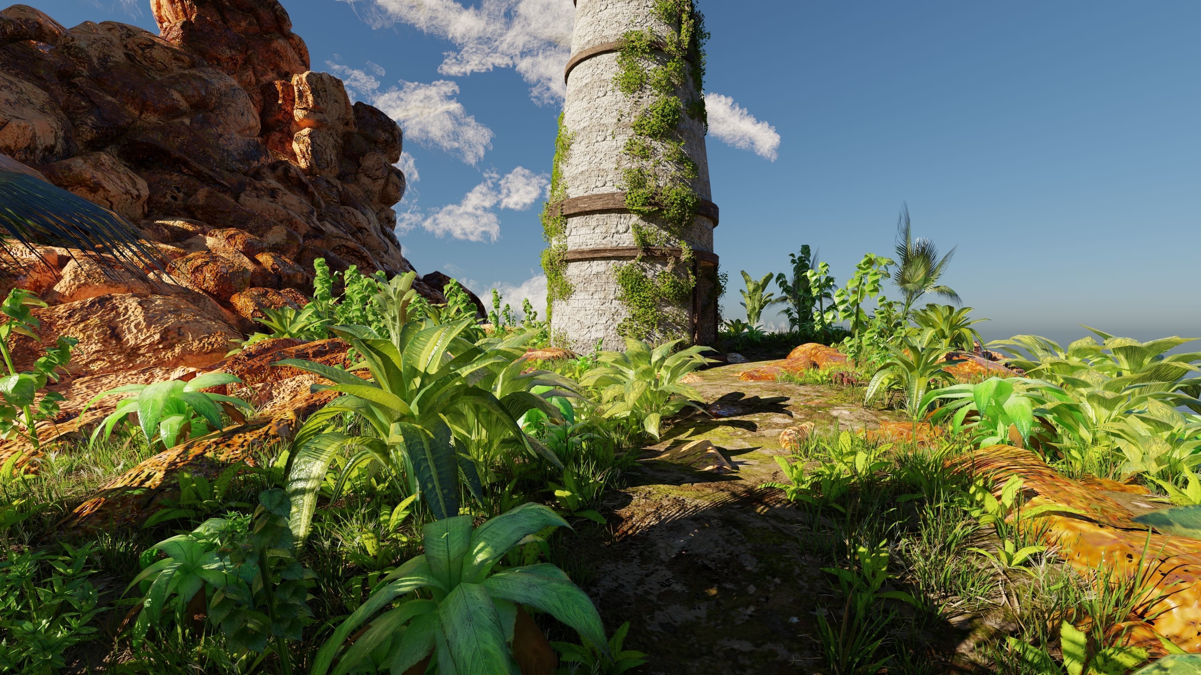 Beach Scene 3D model_7