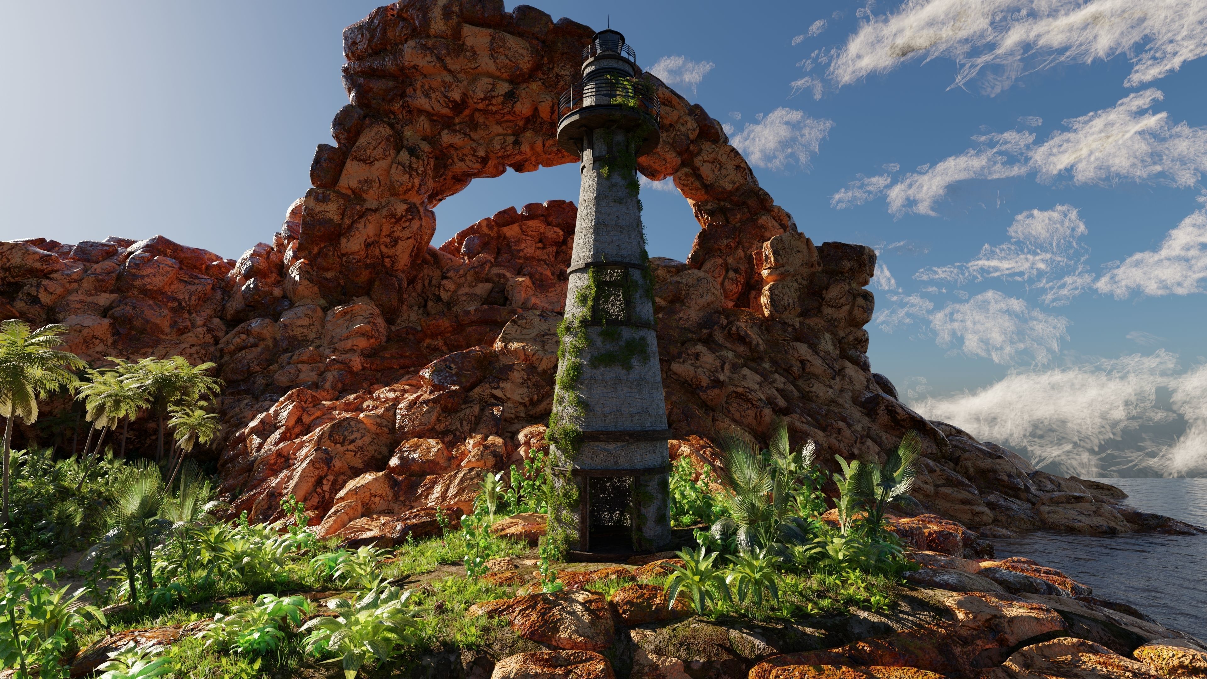 Beach Scene 3D model_10